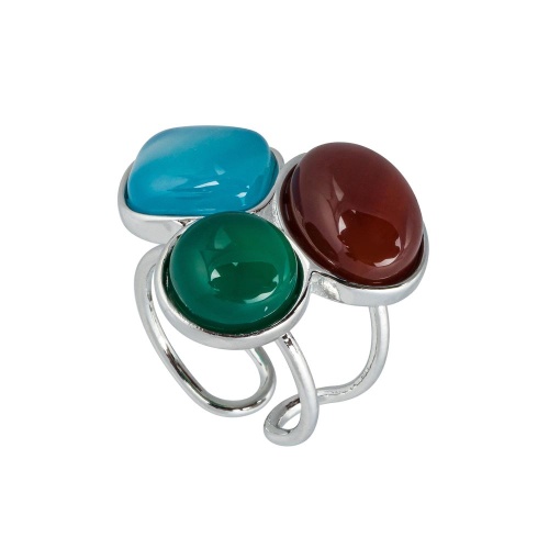 Кольцо Possebon Azul, Q.Verde, Vermelho, K0178.20.17.6 S